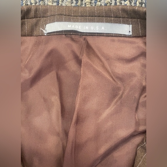 Hickey Freeman Chocolate Brown Three Button Blazer (42L) - Picture 5 of 8